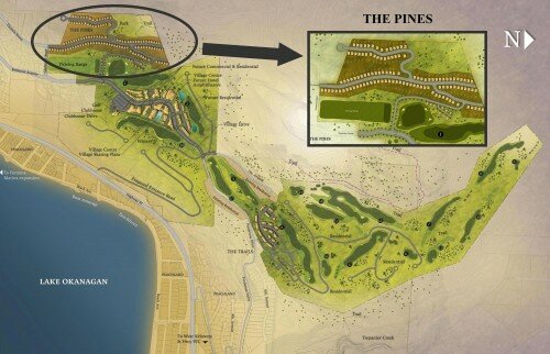 Ponderosa The Pines subdivision in overall site plan